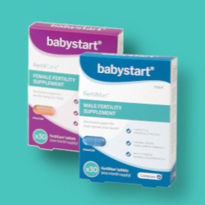 Fertiliteitssupplementen voor mannen en vrouwen in retail verpakking