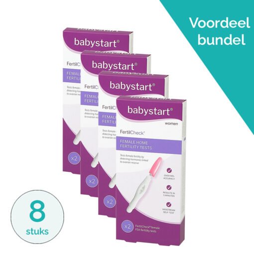 FertilCheck vruchtbaarheid zelftest van Babystart met 8 thuis testen in retailverpakking