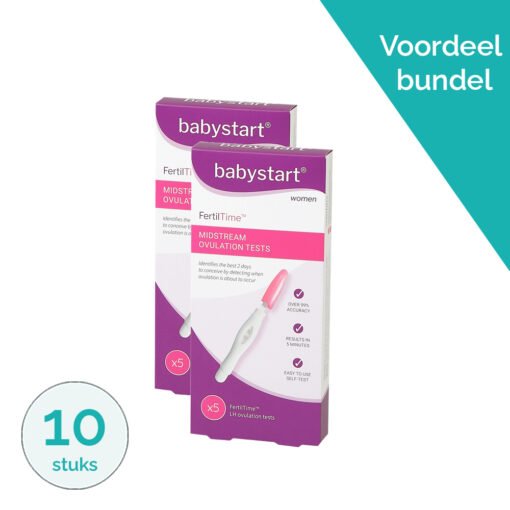 Ovulatietest, doosje met 10 thuistesten van Babystart, FertilTime