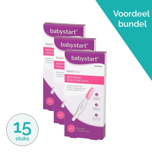 Ovulatietest, doosje met 15 thuistesten van Babystart, FertilTime